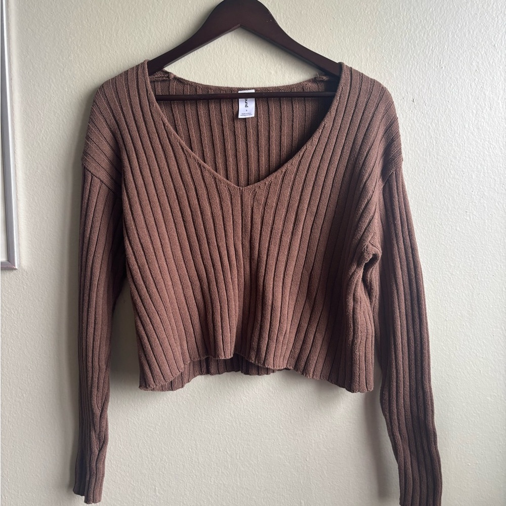 Abound Brown V-Neck Sweater
